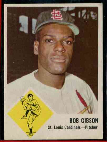 1963 Fleer #61 Bob Gibson (Cardinals)  cards value