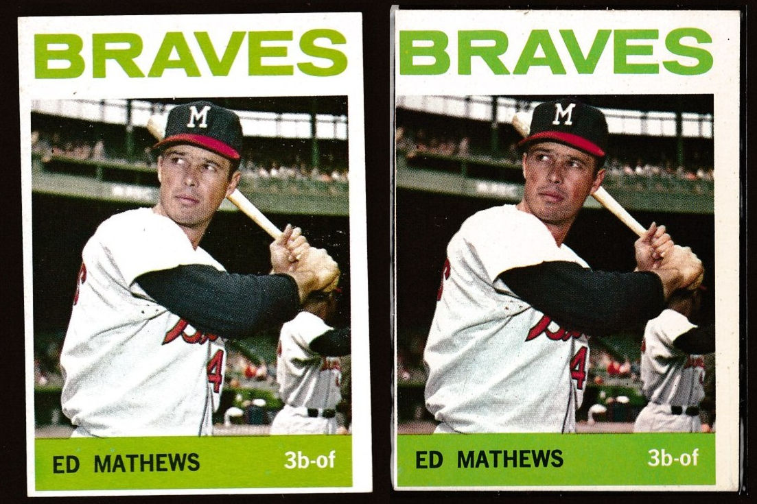 1964 Topps # 35 Eddie Mathews (Braves)  cards value