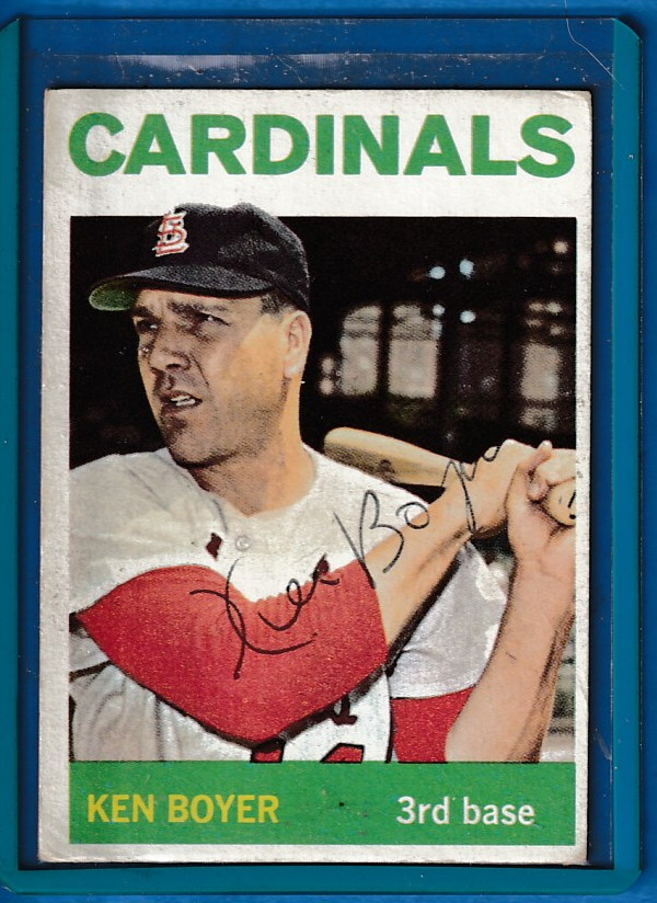 1964 Topps #160 Ken Boyer AUTOGRAPHED (Cardinals,deceased)  cards value