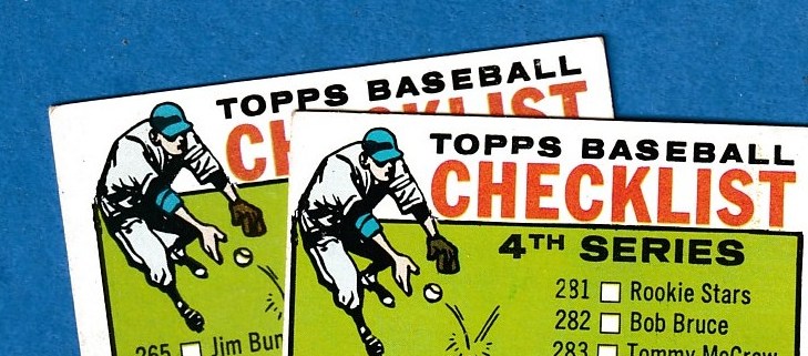 1964 Topps #274A Checklist #4 [VAR:GRAY between legs]  cards value