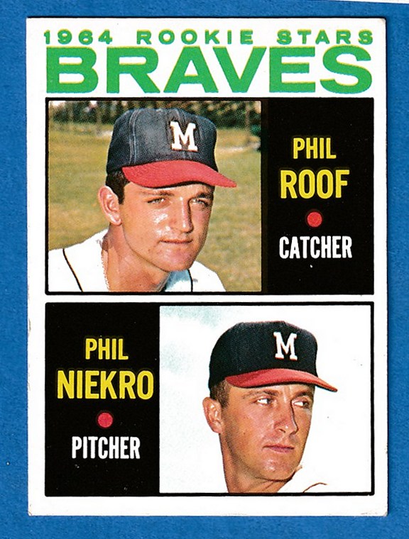 1964 Topps #541 Phil Niekro ROOKIE SCARCE SHORT PRINT (Braves)  cards value