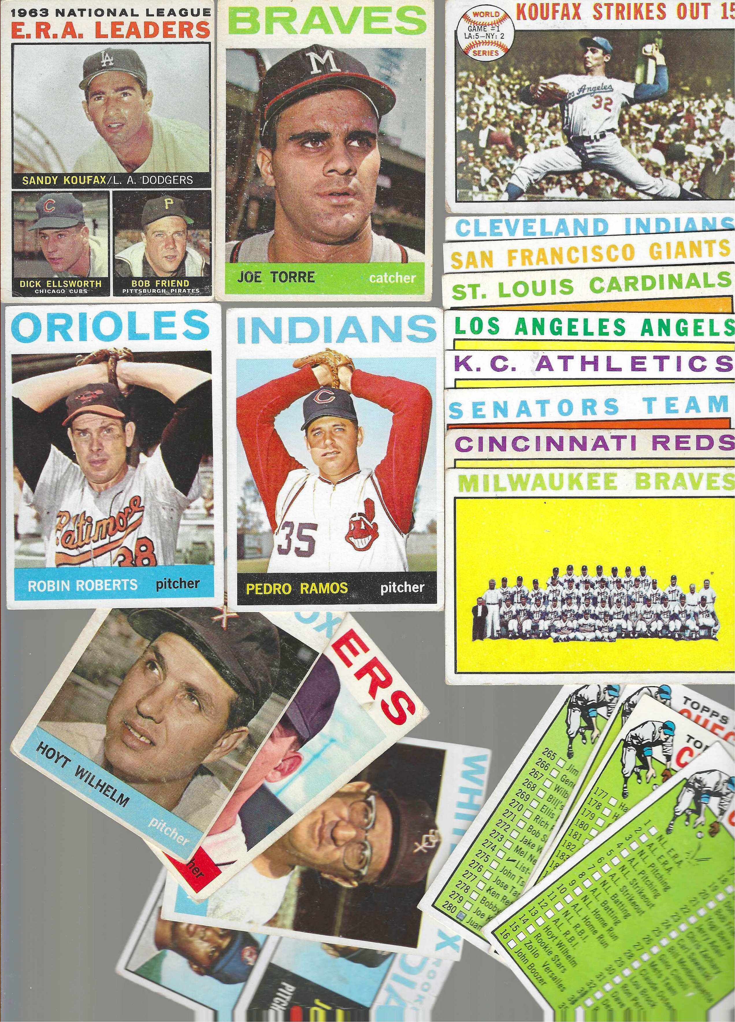 1964 Topps  -  Starter Set/Lot of (184) diff. w/Hall-of-Famers,Oliva RC,  cards value