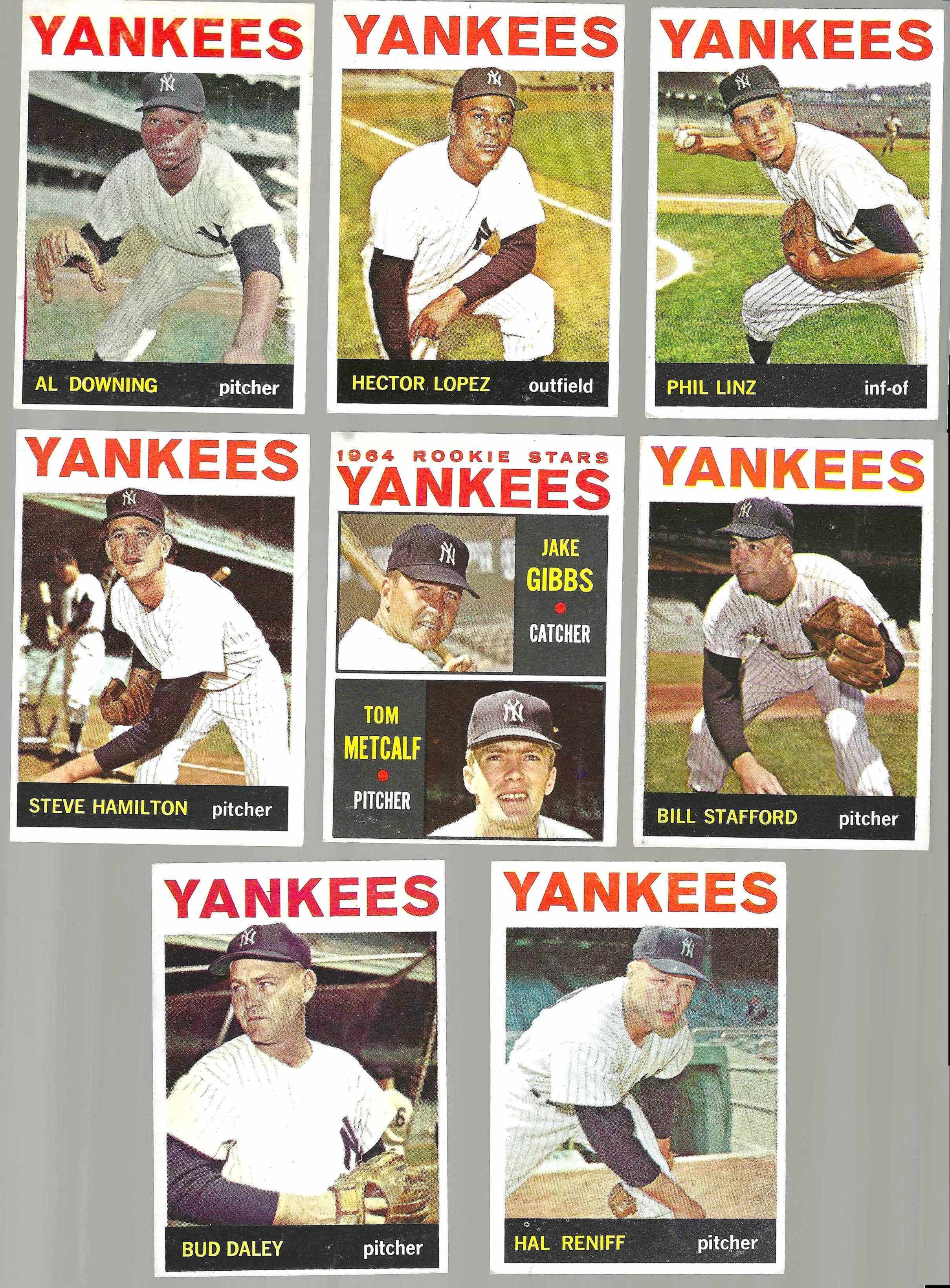 1964 Topps  - YANKEES Team Lot (8) [#t]  cards value