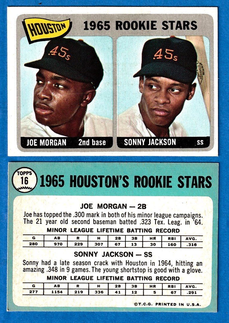 1965 Topps # 16 Joe Morgan ROOKIE (Astros)  cards value
