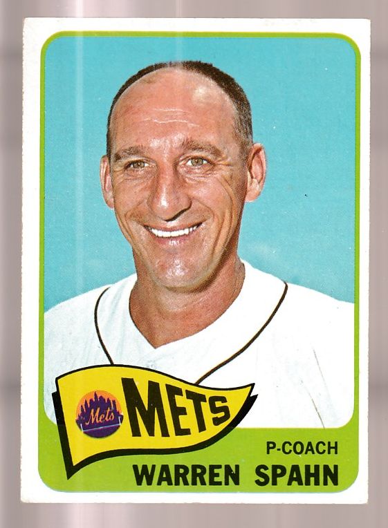 1965 Topps #205 Warren Spahn [#] (Mets)  cards value