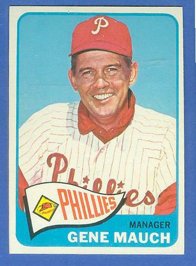 1965 Topps #489 Gene Mauch  (Phillies)  cards value