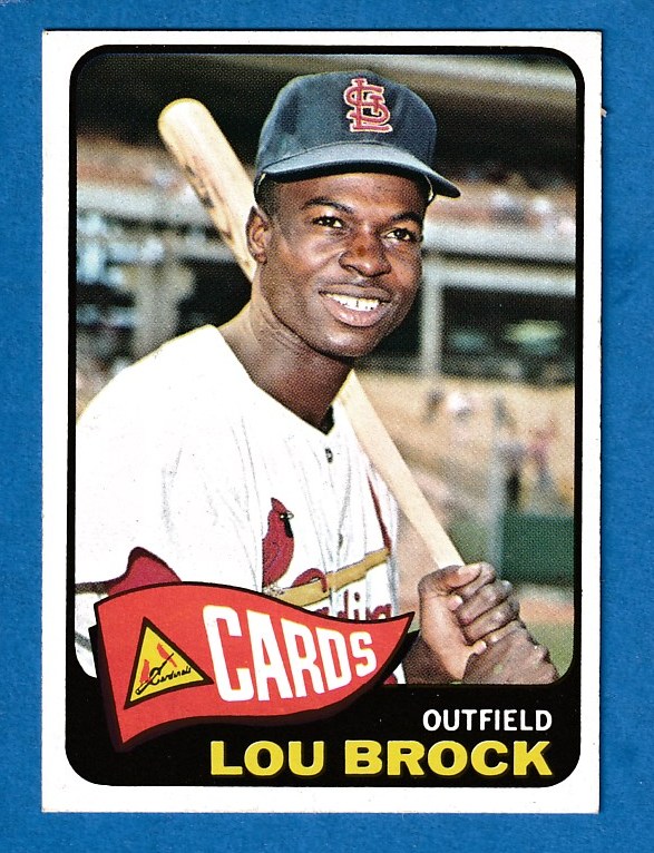 1965 Topps #540 Lou Brock SHORT PRINT (Cardinals)  cards value