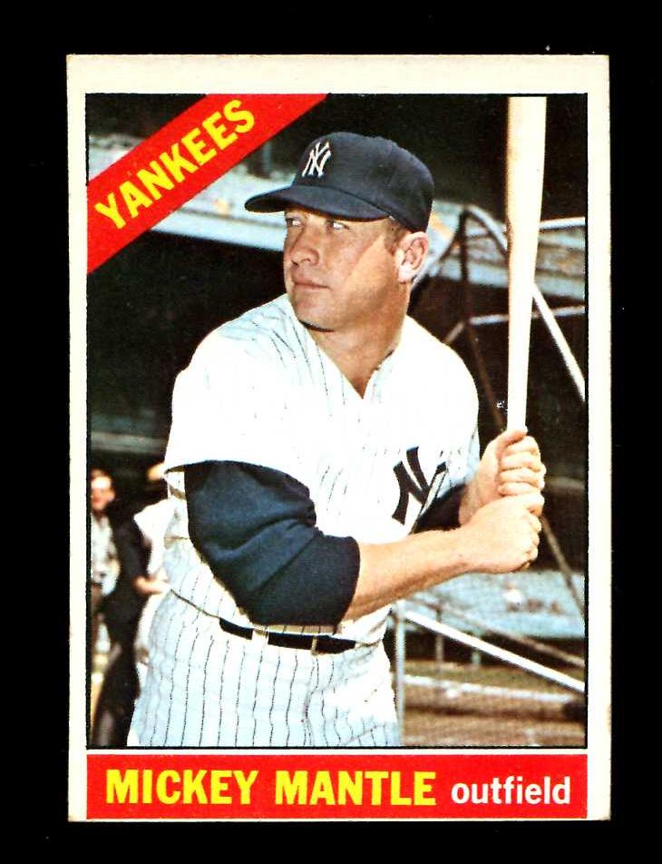 1966 Topps # 50 Mickey Mantle (Yankees)  cards value