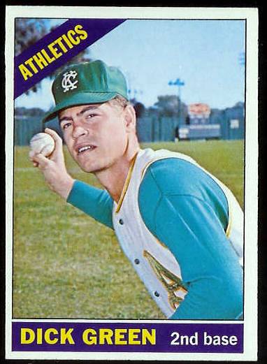 1966 Topps #545 Dick Green SCARCE SHORT PRINT HI# [#] (Kansas City A's)  cards value