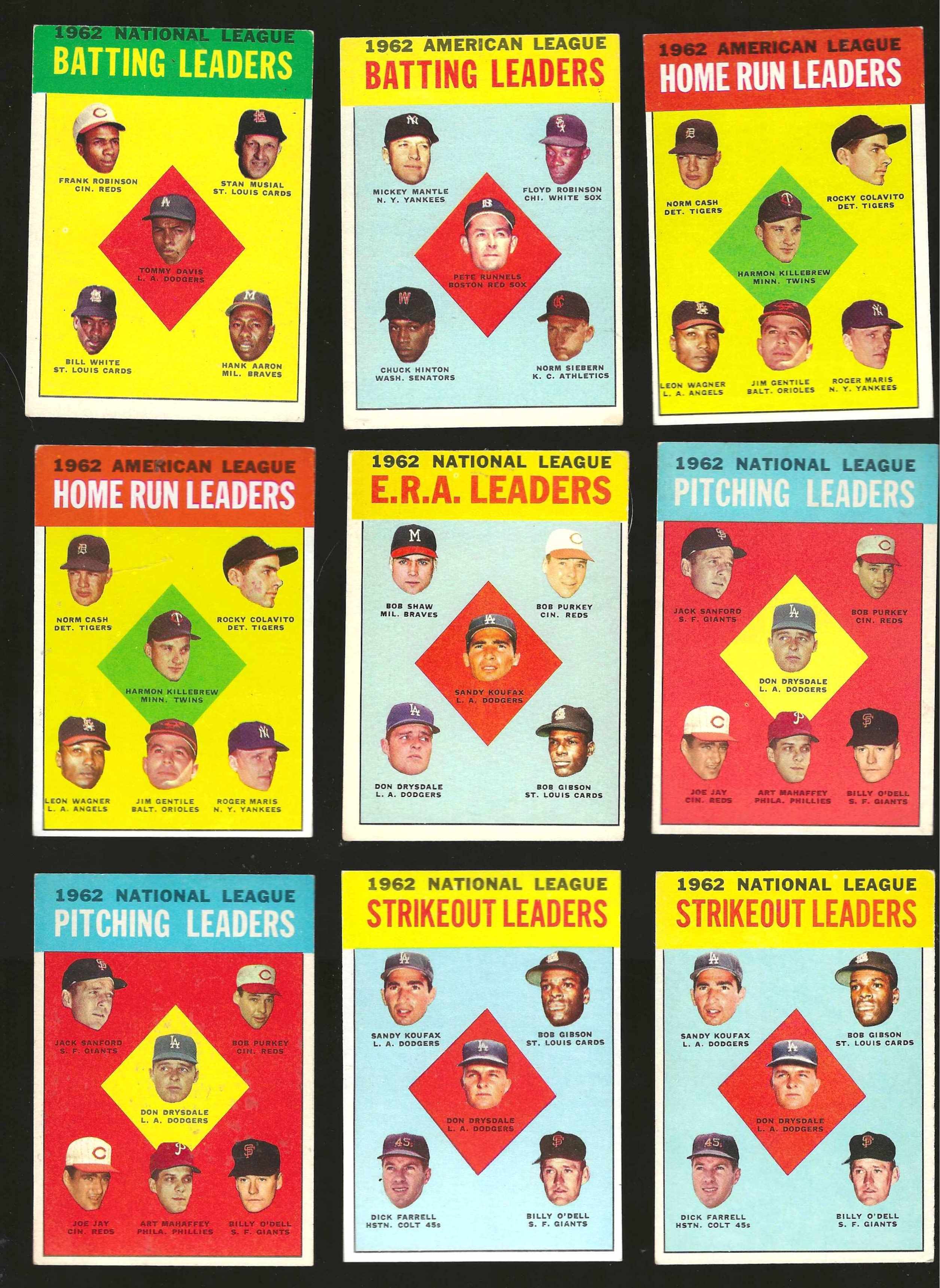 1963 Topps #  9 NL Strikeout Leaders  cards value
