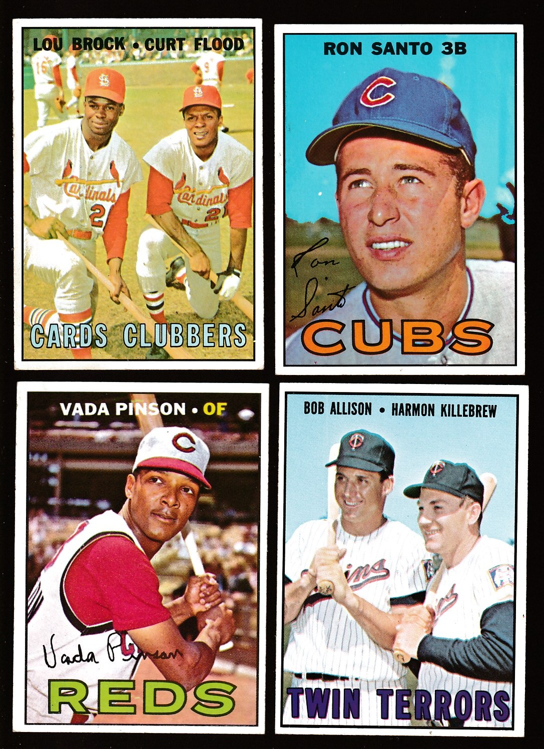 1967 Topps # 70 Ron Santo [#] (Cubs)  cards value