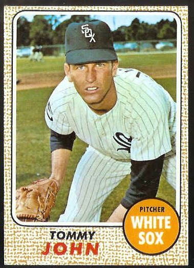 1968 Topps # 72 Tommy John [#] (White Sox)  cards value