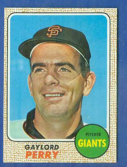 1968 Topps # 85 Gaylord Perry [#] (Giants)  cards value