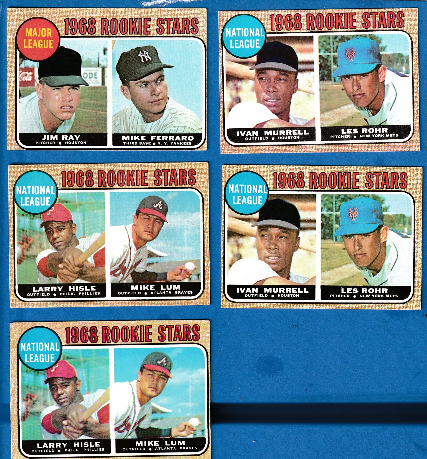 1968 Topps #579 NL ROOKIES with Larry Hisle/Mike Lum (Phillies/Braves)  cards value