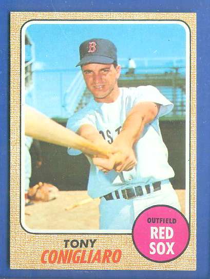 1968 Topps #140 Tony Conigliaro (Red Sox)  cards value