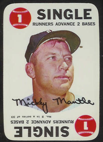 1968 Topps GAME # 2 Mickey Mantle (Yankees)  cards value