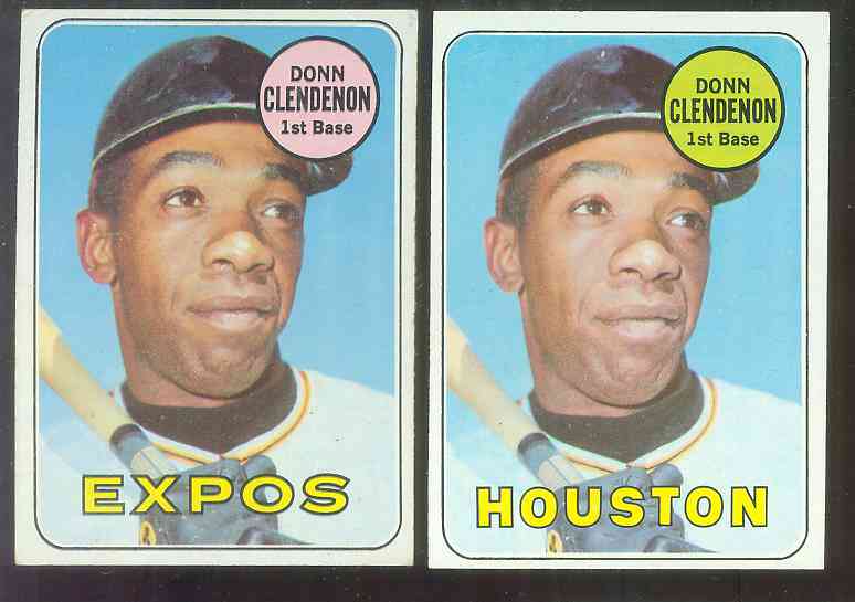 1969 Topps #208B Donn Clendenon [VAR:Expos SCARCE]  cards value