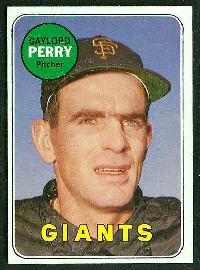 1969 Topps #485-B Gaylord Perry [VAR:WHITE Letter SCARCE] (Giants)  cards value