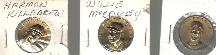 1969 Citgo Baseball Metal Coins - Lot of (5) different w/Hall-of-Famers !