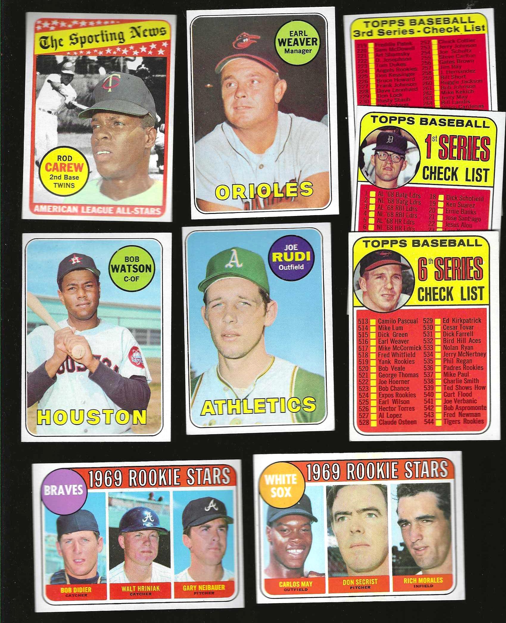 1969 Topps - Higher Grade Starter Set/Lot-(79) diff. w/Carew,RCs,cklsts...  cards value