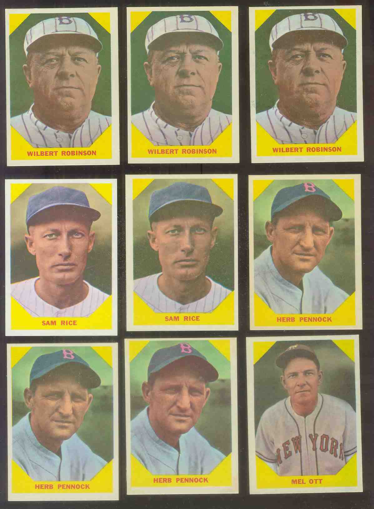 1960 Fleer # 34 Sam Rice  cards value