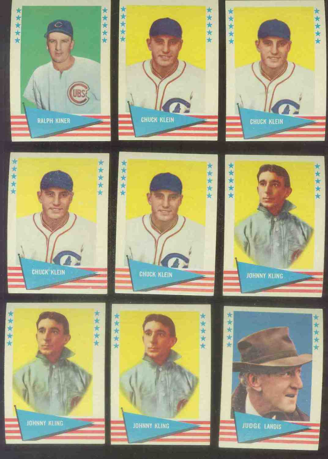1961 Fleer # 51 Chuck Klein (Cubs)  cards value