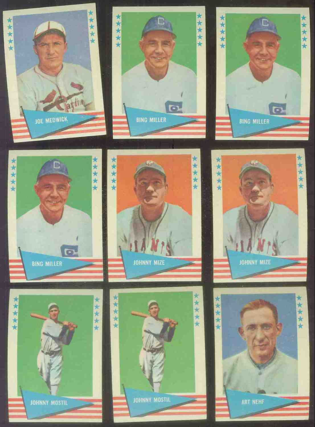 1961 Fleer # 63 Johnny Mize (New York Giants)  cards value