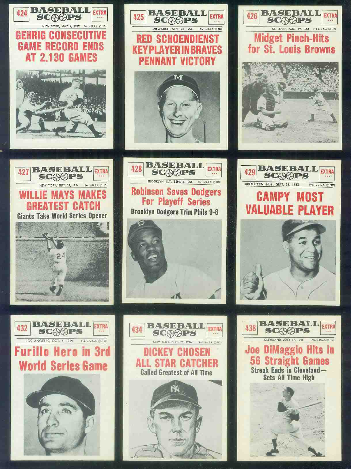 1961 Nu-Card Scoops #429 Roy Campanella (Dodgers)  cards value