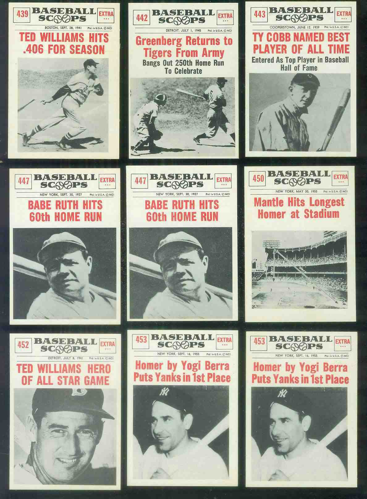 1961 Nu-Card Scoops #452 Ted Williams 'Hero of All-Star Game' (Red Sox)  cards value