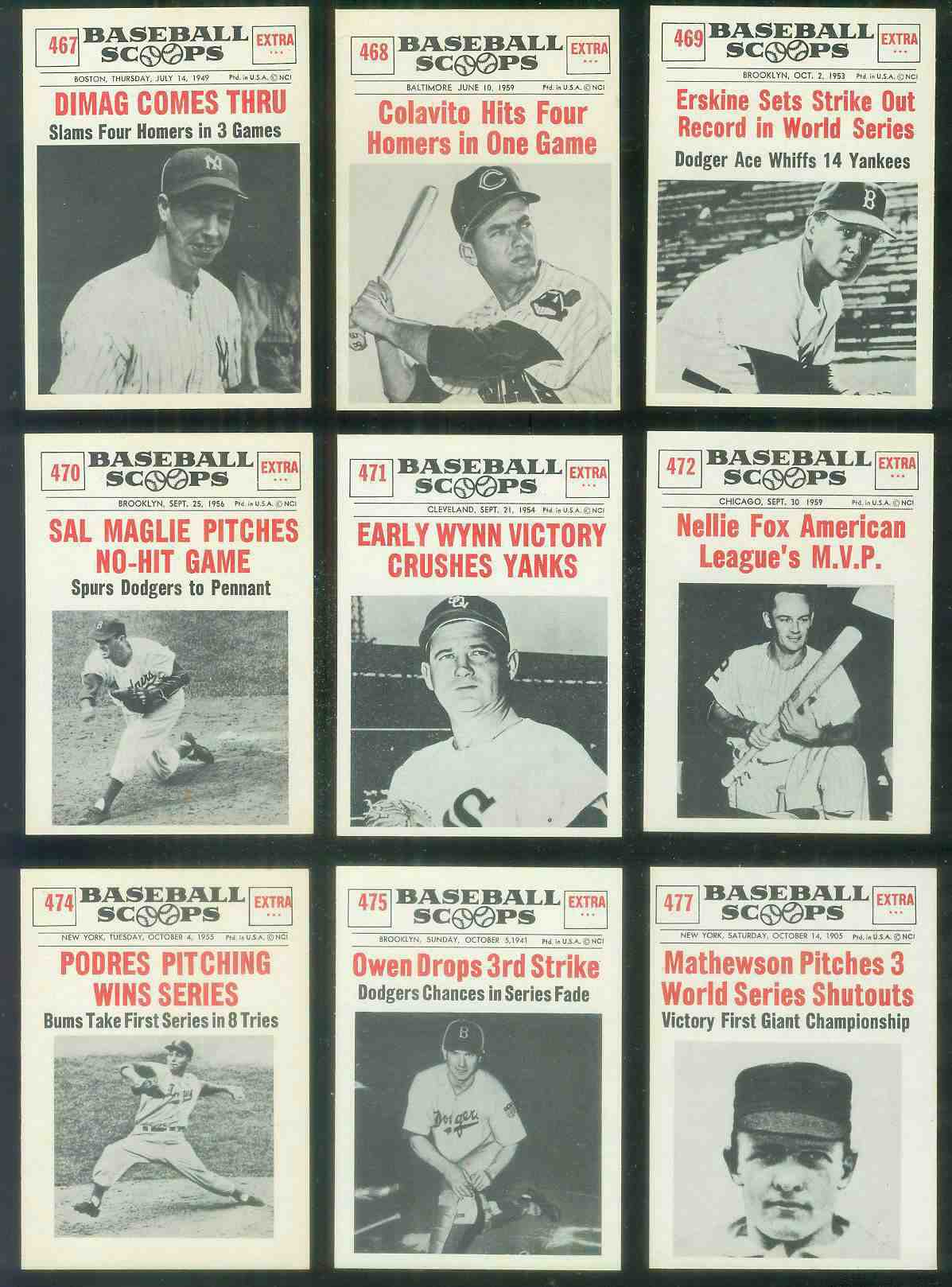 1961 Nu-Card Scoops #467 Joe DiMaggio 'Comes Thru' (Yankees)  cards value