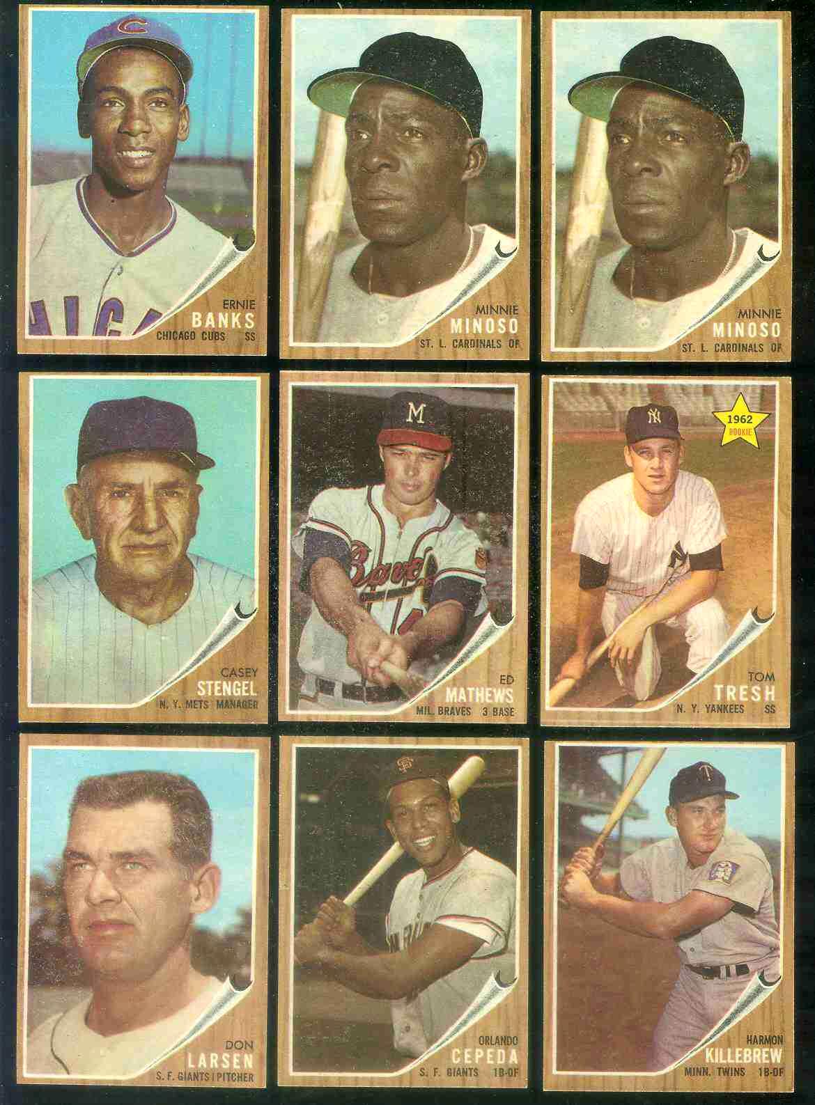 1962 Topps # 28 Minnie Minoso [#] (Cardinals)  cards value