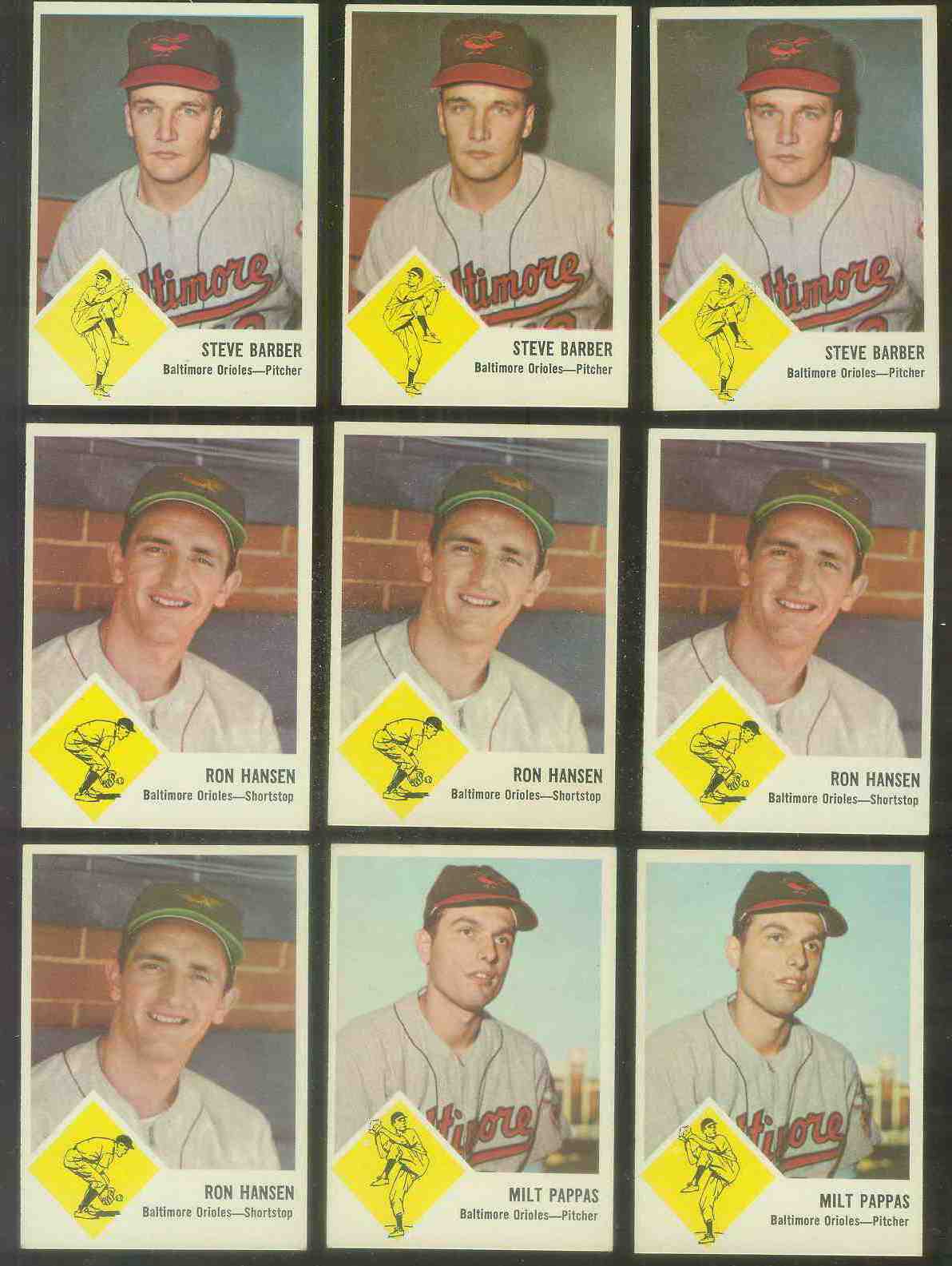1963 Fleer # 3 Milt Pappas (Orioles)  cards value