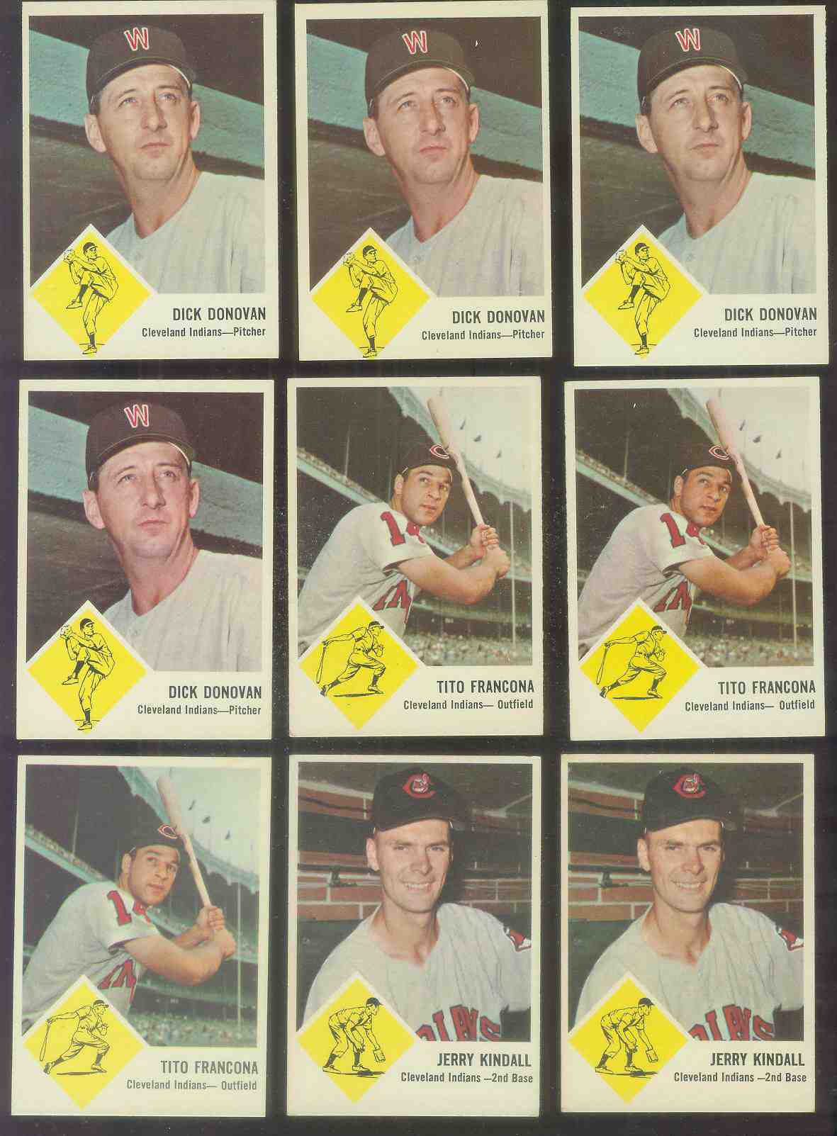 1963 Fleer #13 Jerry Kindall (Indians)  cards value