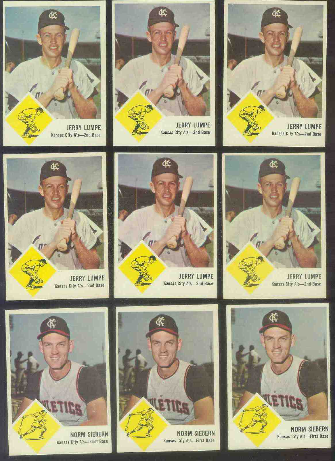 1963 Fleer #17 Norm Siebern (Kansas City A's)  cards value