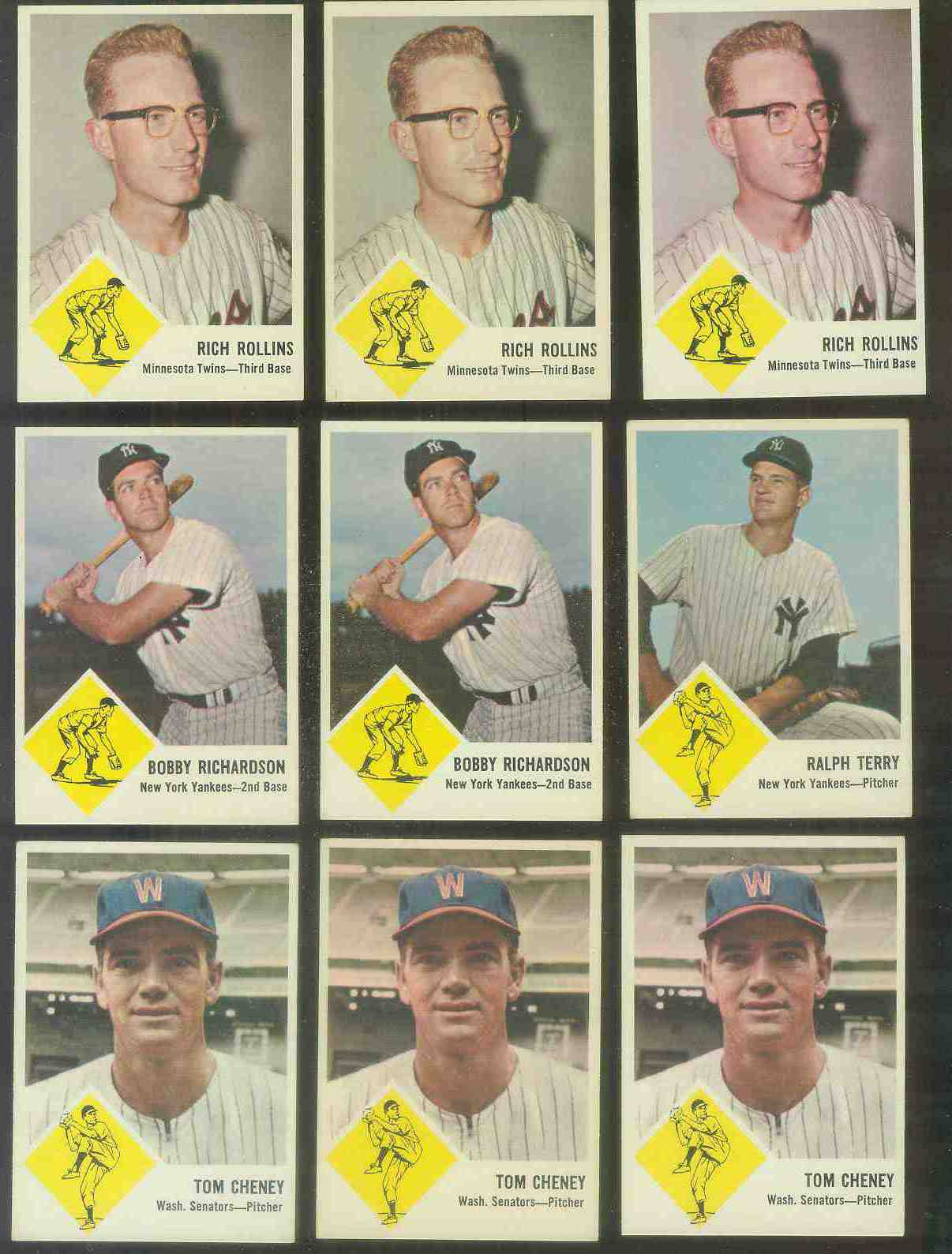 1963 Fleer #25 Bobby Richardson (Yankees)  cards value