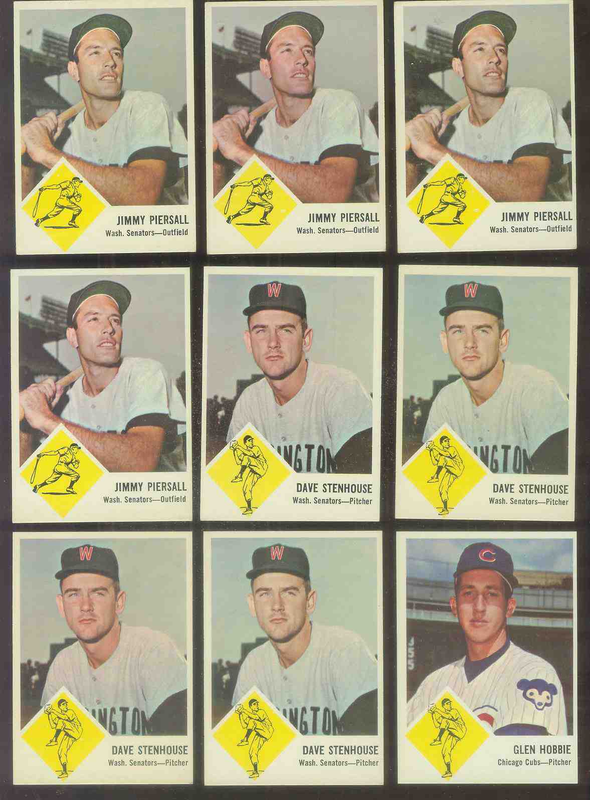 1963 Fleer #29 Jimmy Piersall (Senators)  cards value