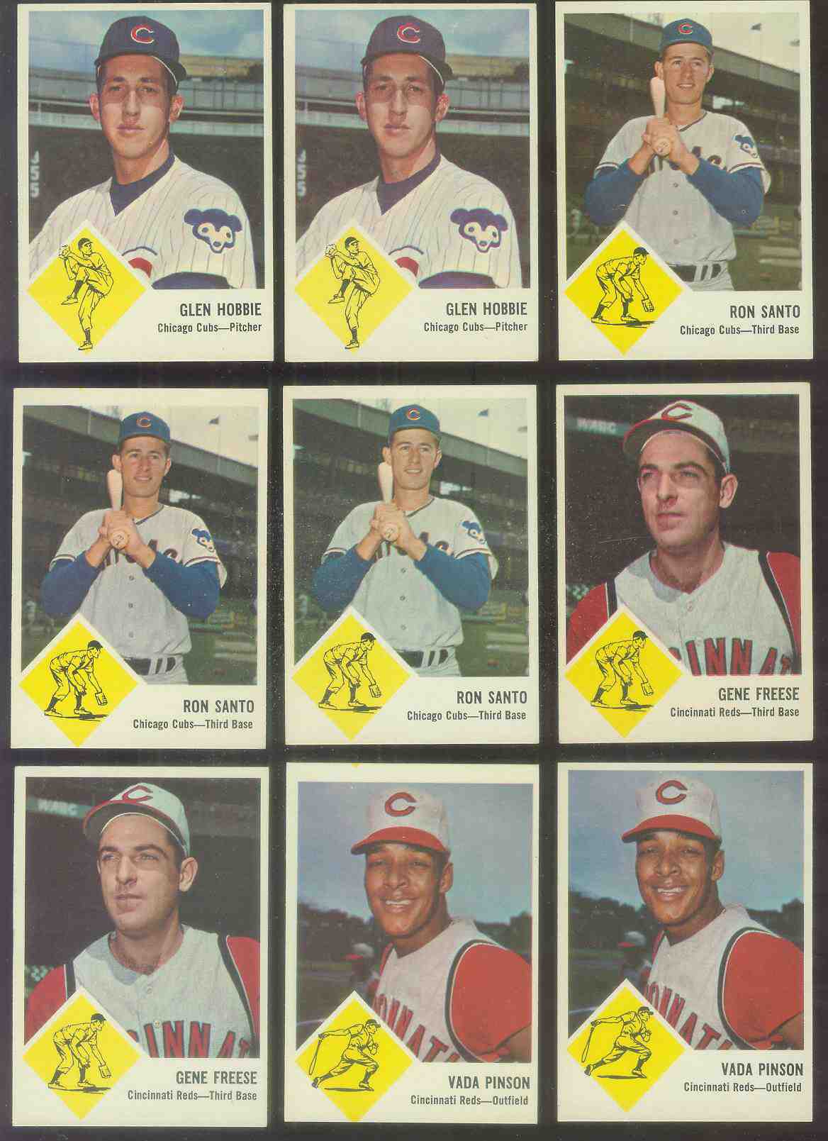 1963 Fleer #34 Vada Pinson (Reds)  cards value
