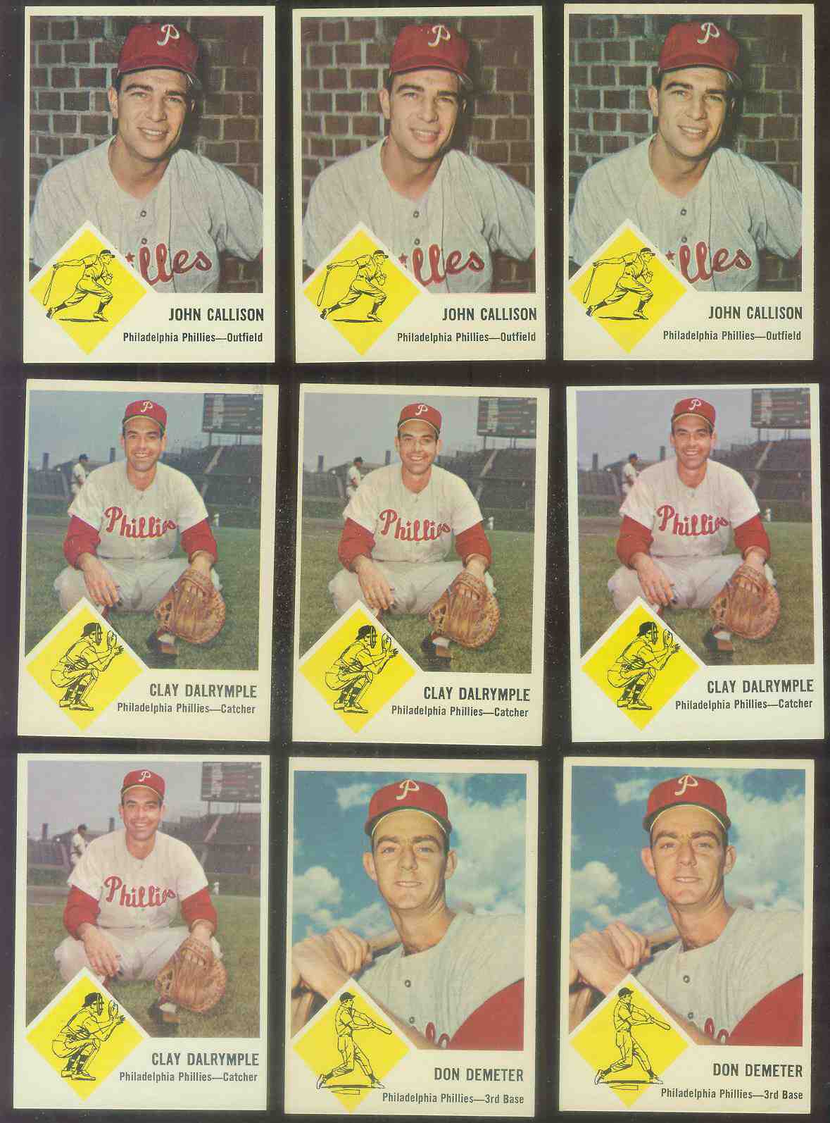 1963 Fleer #51 Johnny Callison (Phillies)  cards value