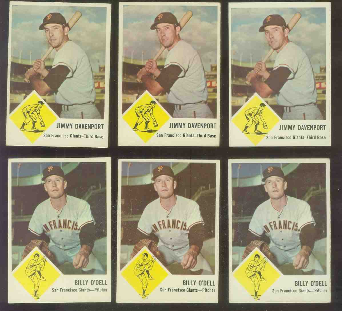 1963 Fleer #65 Jim Davenport (Giants)  cards value
