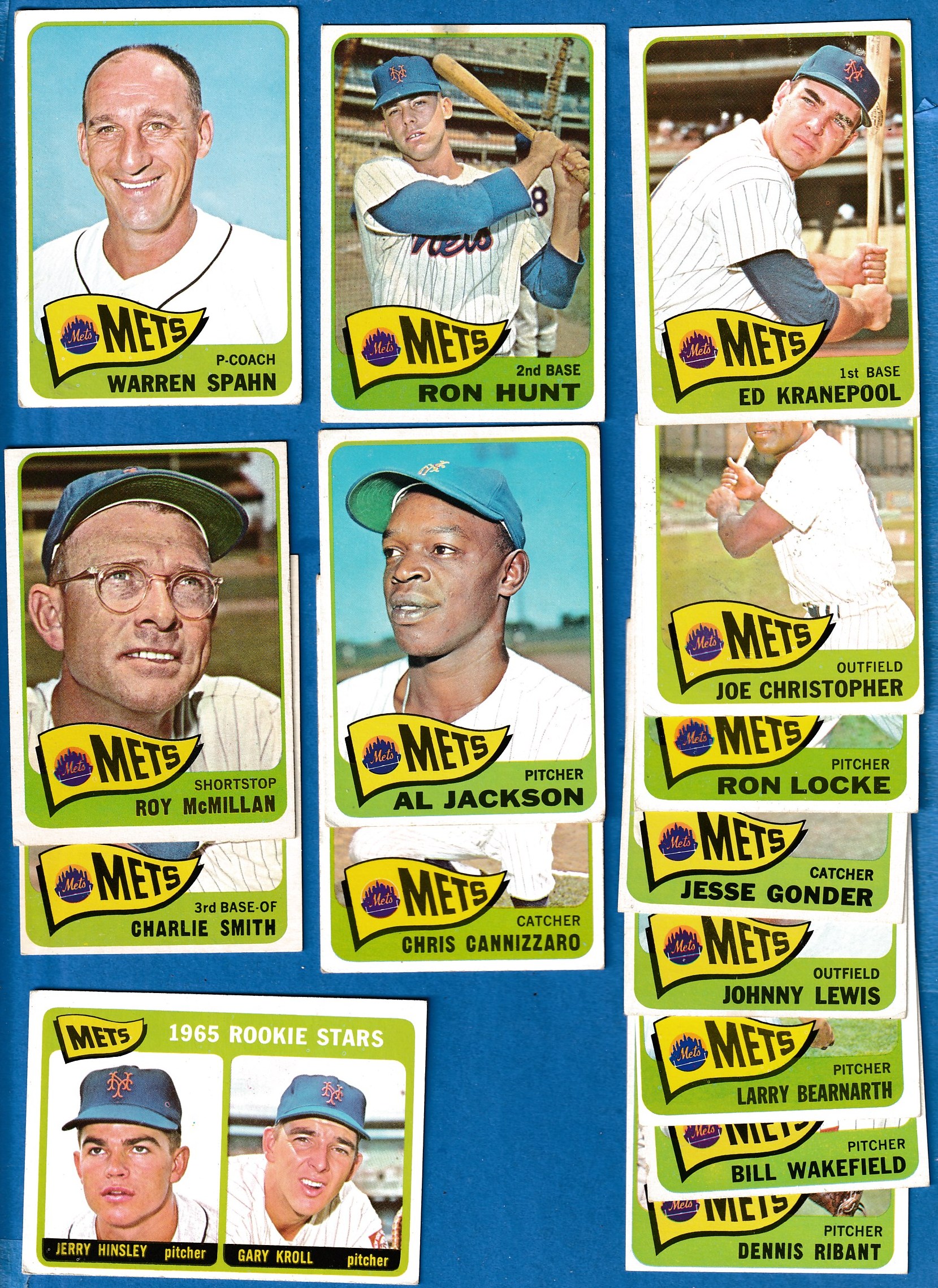1965 Topps  - METS TEAM Lot (16) different  cards value