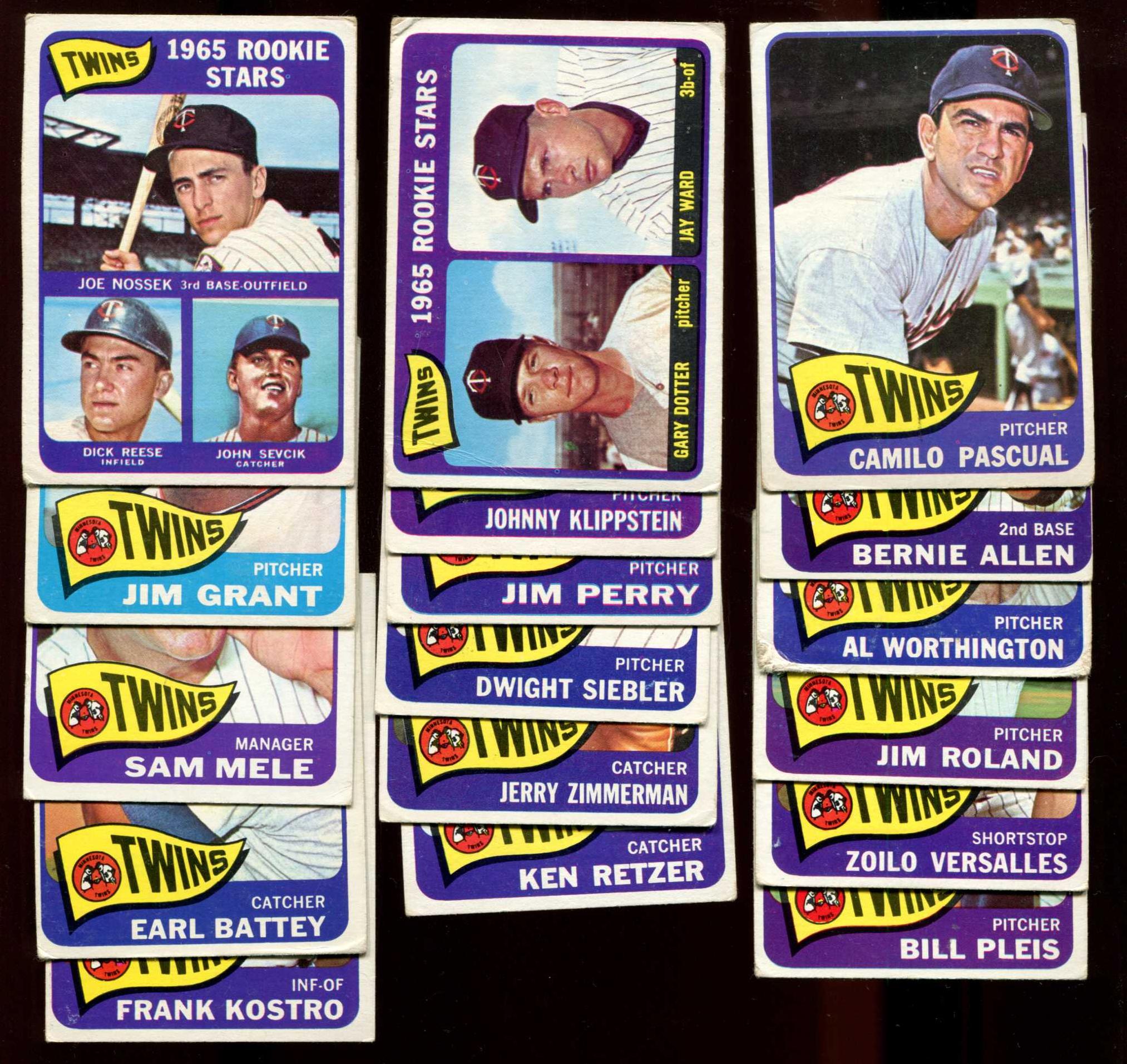 1965 Topps  - TWINS Near Complete TEAM SET (25/30)  cards value