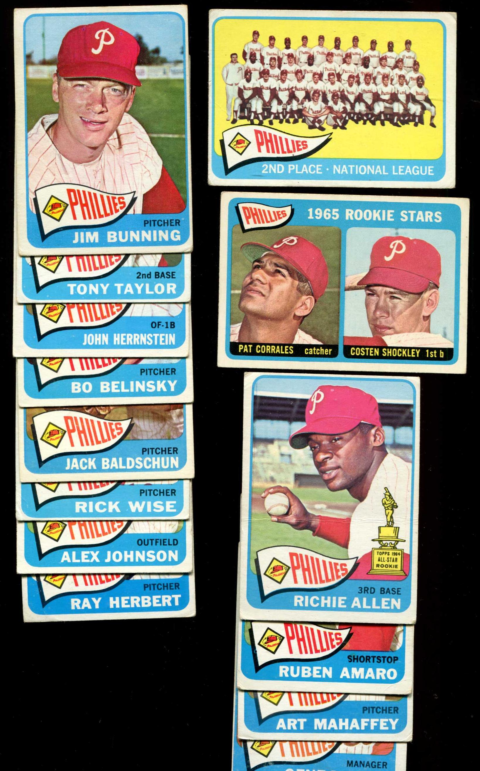 1965 Topps  - PHILLIES Starter TEAM SET (22/29) w/Jim Bunning  cards value