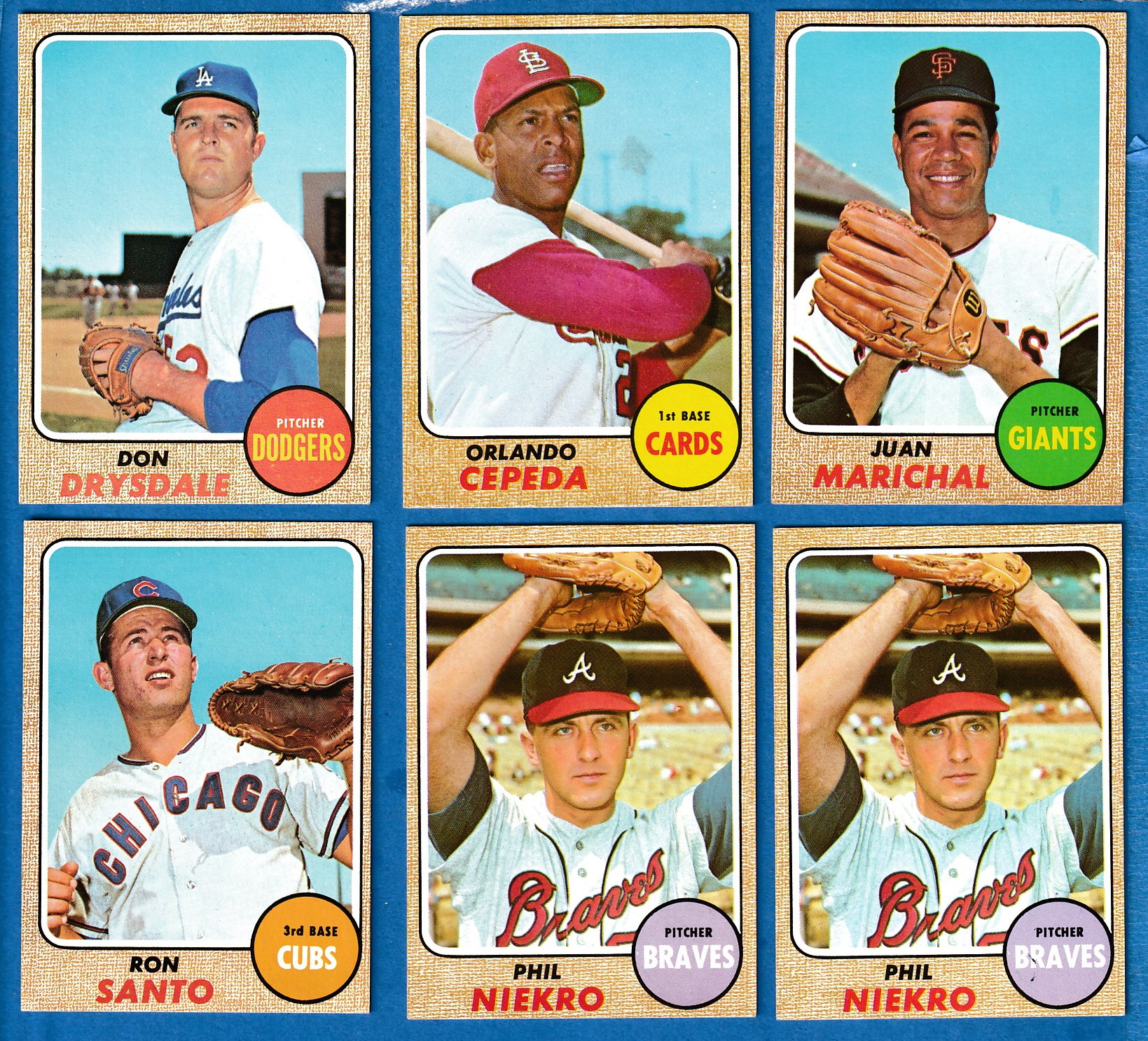 1968 Topps #235 Ron Santo [#] (Cubs)  cards value