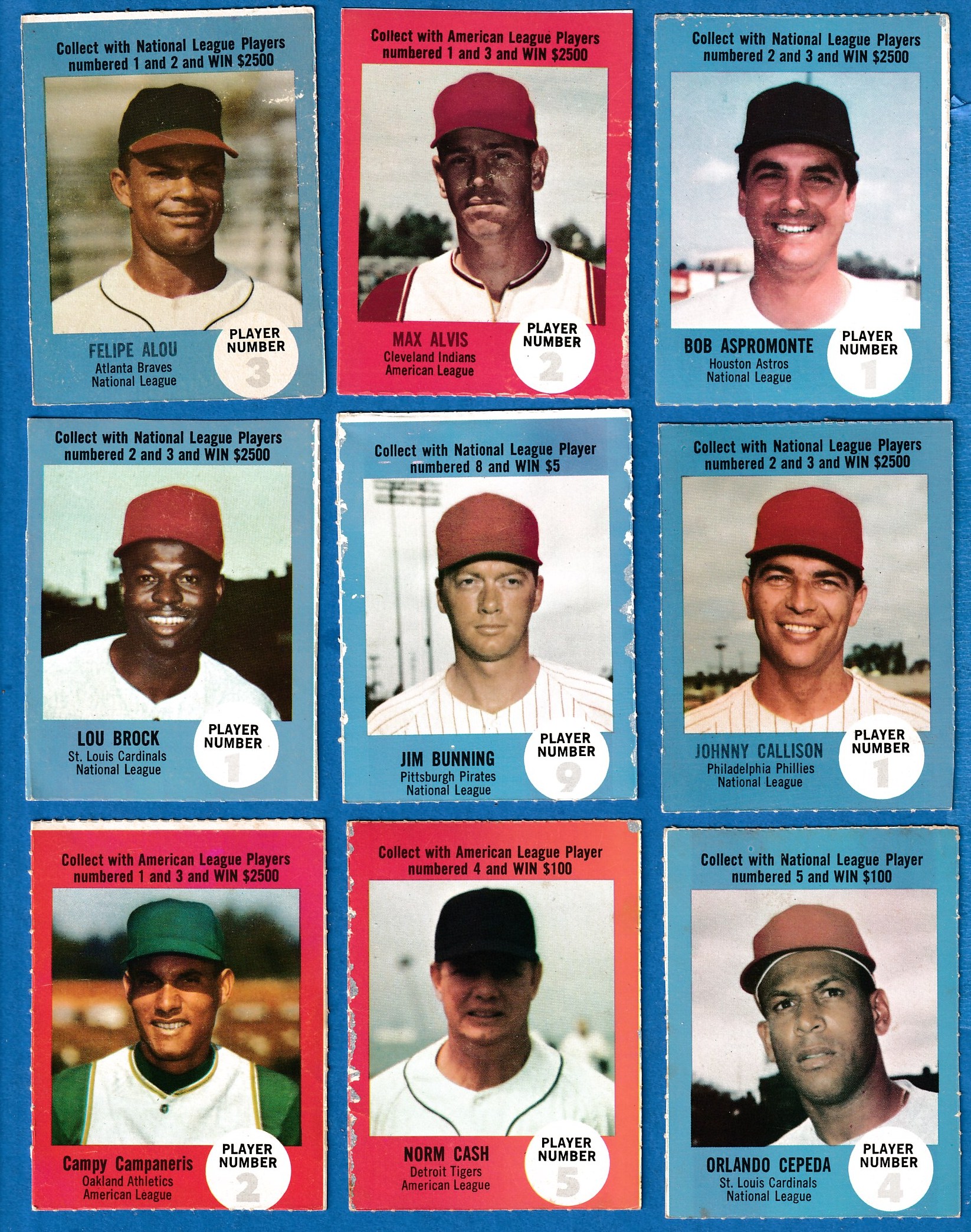 1968 Atlantic Oil Play Ball # 7 Lou Brock [rulesback] (Cardinals)  cards value