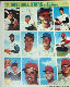 1969 MLBPA Stamps - COMPLETE SHEET of (12) with AL KALINE +++