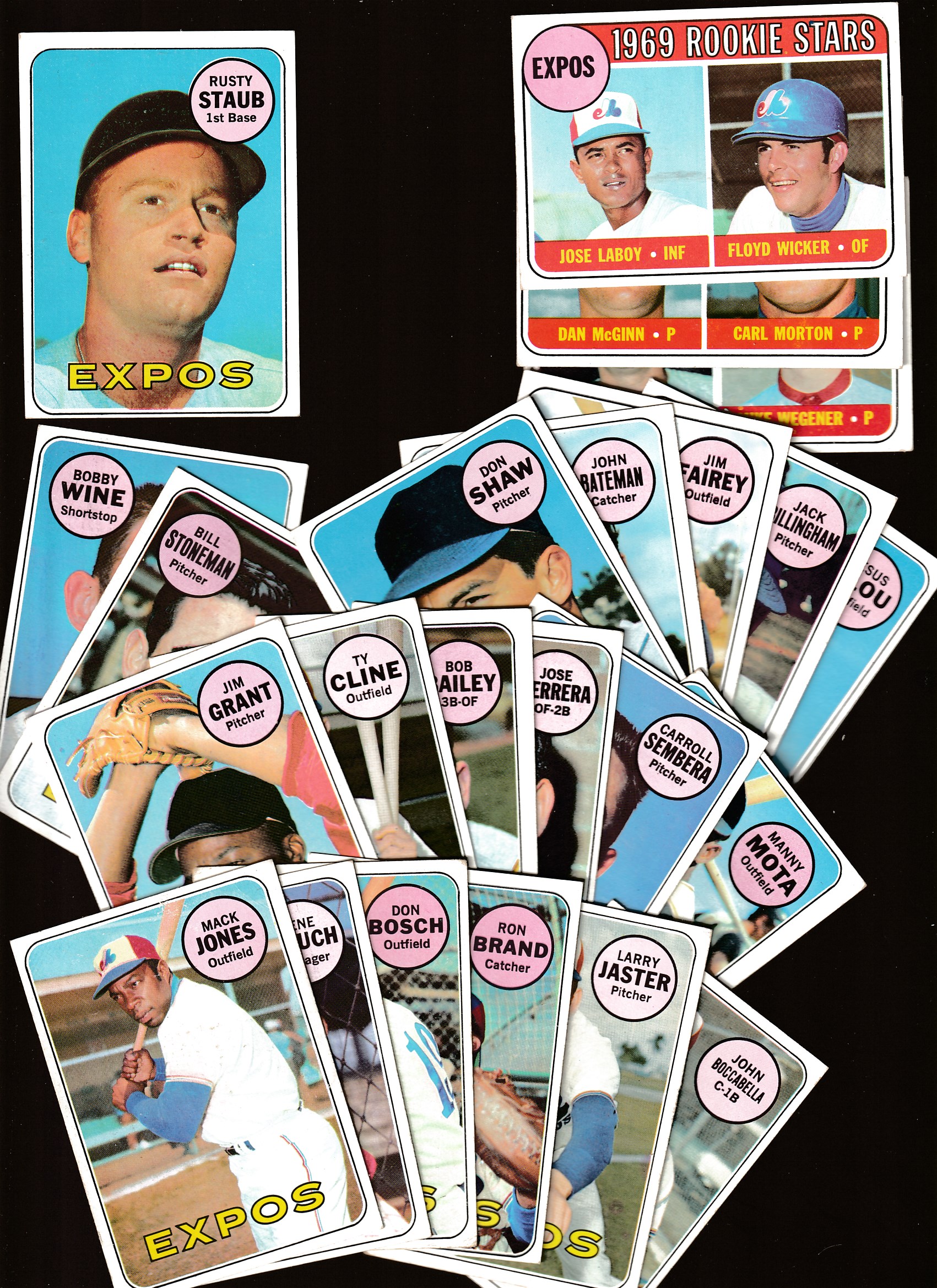 1969 Topps  - EXPOS Near TEAM SET/Lot (24/26 cards)  cards value
