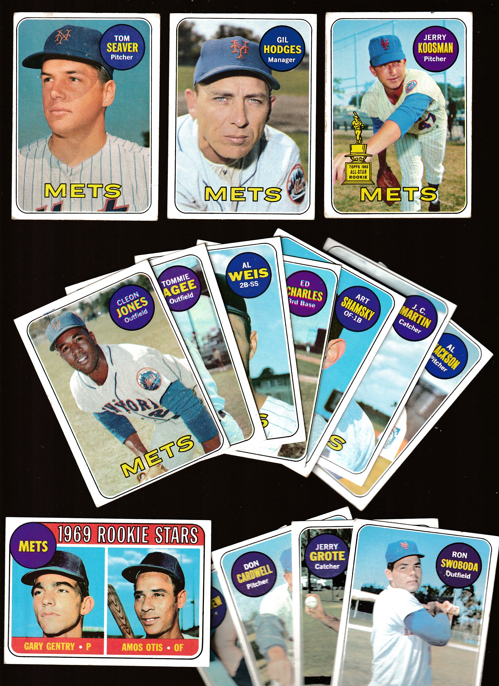 1969 Topps  - METS Starter TEAM SET/Lot (15 cards) w/TOM SEAVER  cards value