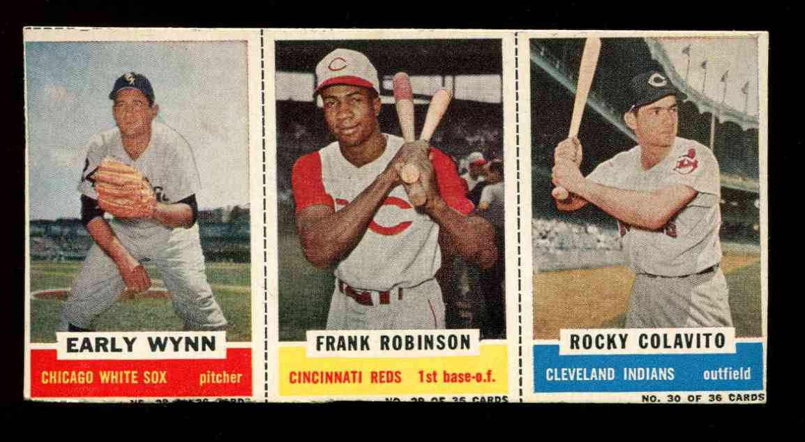 1960 Bazooka COMPLETE PANEL #28-30 Early Wynn/FRANK ROBINSON/Rocky Colavito  cards value