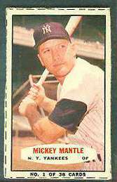 1963? Bazooka #.1 MICKEY MANTLE (Yankees)  cards value