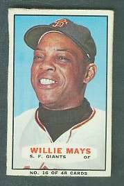 1967 Bazooka #16 WILLIE MAYS (Giants)  cards value